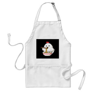 Delantal Cute Chicken Eating Ramen Noodles Kawaii Illustrat