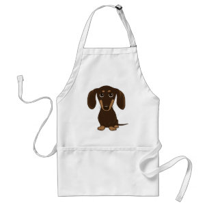 Delantal Cute Chocolate Dachshund   Perro Personalizado Wie