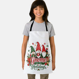 Delantal Cute Christmas Gnomes Holiday Design
