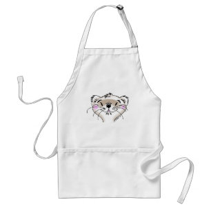 Delantal Cute Comic Ferret Face