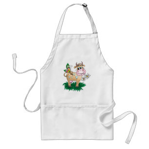 Delantal Cute Cow & Butterfly