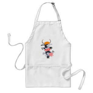 Delantal Cute Dancing Personalizado Cow Apron