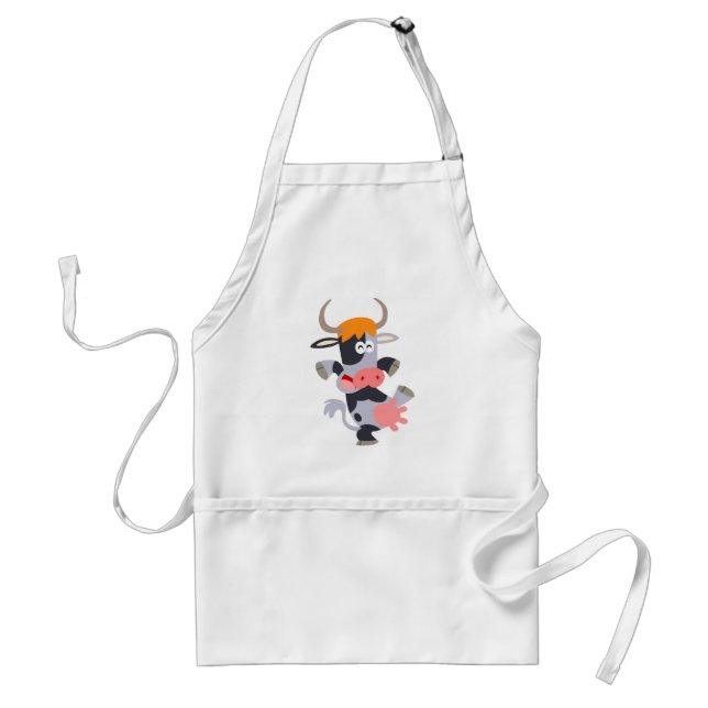 Delantal Cute Dancing Personalizado Cow Apron (Frente)