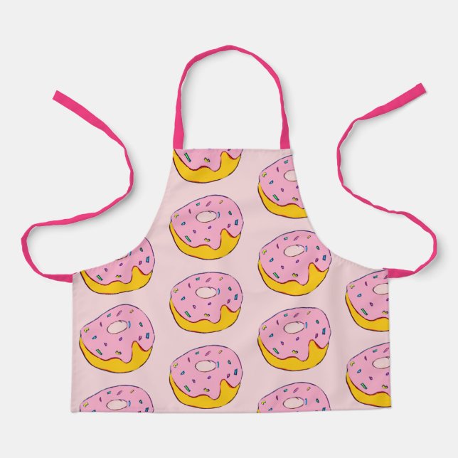 Delantal Cute donuts rosados deliciosos niños (Anverso)