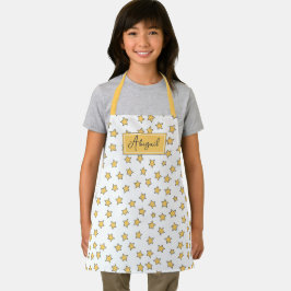 Delantal Cute Estrellas Amarillas Patrón Niños Apron