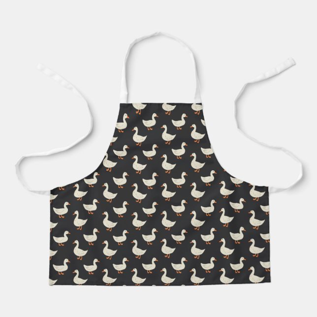 Delantal Cute Farmhouse Style Ducks Pattern Apron (Anverso)