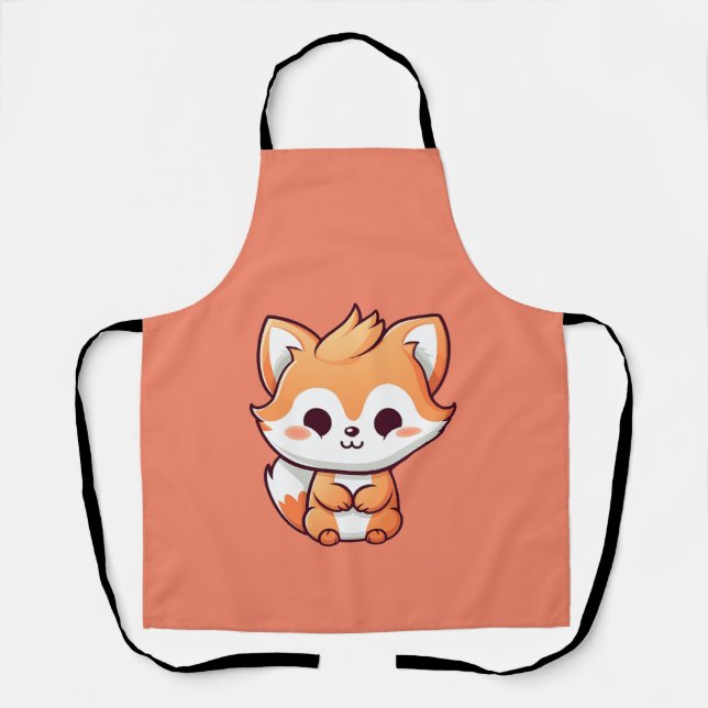 Delantal Cute Fox Apron (Anverso)