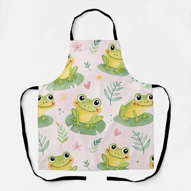 Delantal Cute frogs Pattern (Anverso)