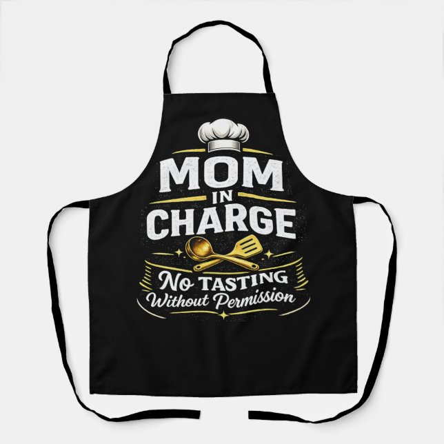 Delantal Cute Fun mom  Gift  Apron (Anverso)