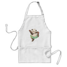 Cute Funny Panda Ballerina Apron