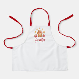 Delantal Cute Gingerbread Man Navidades Niños