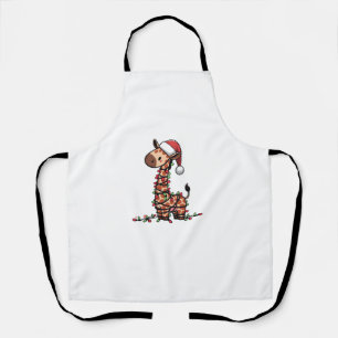 Delantal Cute Giraffe Árbol de Navidad Giraffe Amantes