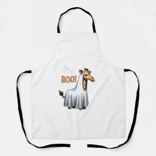 Delantal Cute Giraffe Boo Halloween Costume Zoo Lover