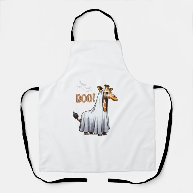 Delantal Cute Giraffe Boo Halloween Costume Zoo Lover (Anverso)