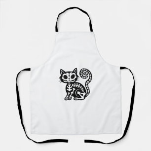 Delantal Cute Halloween Cat Skeleton Animal Skull Kitty Arc