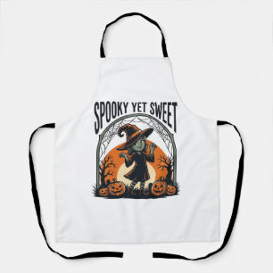 Delantal Cute Halloween Witch Espeluznante pero Dulce Camis