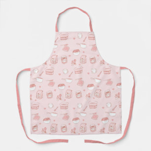 Delantal Cute hobby de hacer mermelada rosa y pan y reposte