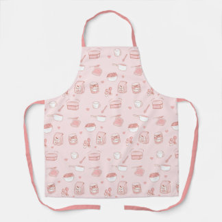Delantal Cute hobby de hacer mermelada rosa y pan y reposte