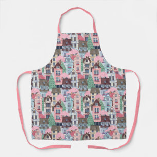 Delantal Cute Houses Apron