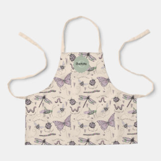 Delantal Cute Insects Butterfly Dragonfly Kids