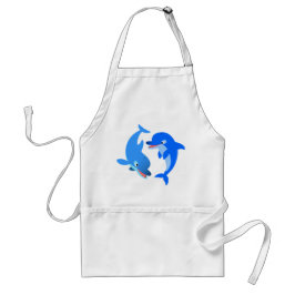 Delantal Cute Jugando Delfines Personalizados Apron