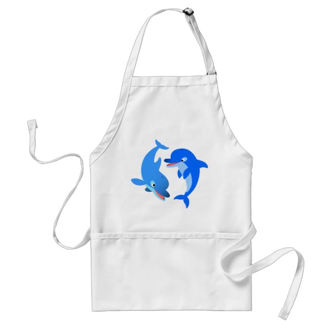 Delantal Cute Jugando Delfines Personalizados Apron (Frente)
