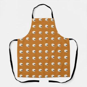 Delantal Cute Kawaii Halloween Skull Polka Dots naranja