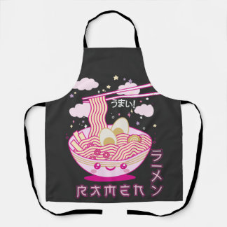 Delantal Cute Kawaii Ramen Noodles Anime Chicas de Ramen, a
