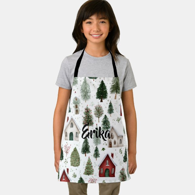 Delantal Cute Kids Holiday Apron with Name (in situ)
