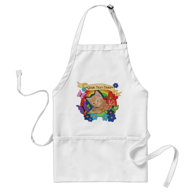 Delantal Cute Kitten y Apron Scroll (Frente)