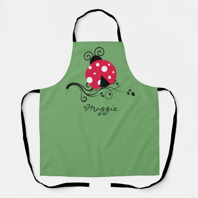 Delantal Cute Lady Bug Cocina personalizada Apron (Anverso)