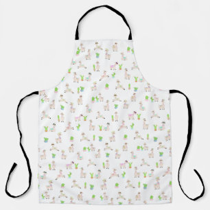 Delantal Cute Llamas y cactus Apron