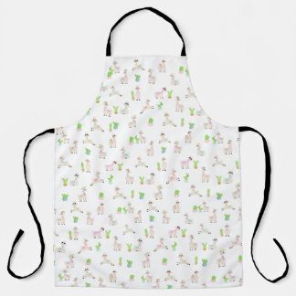 Delantal Cute Llamas y cactus Apron