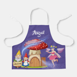 Delantal Cute mágico Goblin Fairy Personalized Name kids