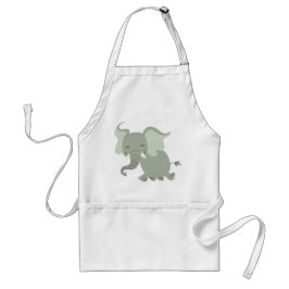 Delantal Cute Merry Personalizado Elephant Apron