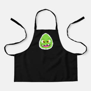 Delantal Cute monstruo de huevo pixelado