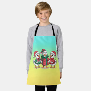 Delantal Cute Navidades Ducks Personalizado Art-68105