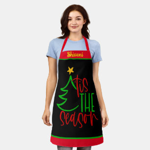 Delantal Cute nombre personalizado Aprons de árbol de Navid