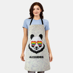 Delantal Cute Panda Bear Arcoiris LGBTQ