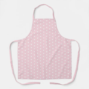 Delantal Cute Pastel Pink Heart Pattern Baker