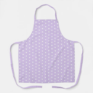 Delantal Cute Pastel Purple Heart Pattern Baker