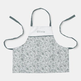 Delantal Cute Personalised Floral Botanical Pattern Apron