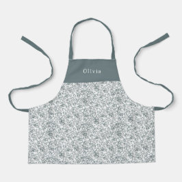 Delantal Cute Personalised Floral Botanical Pattern Apron