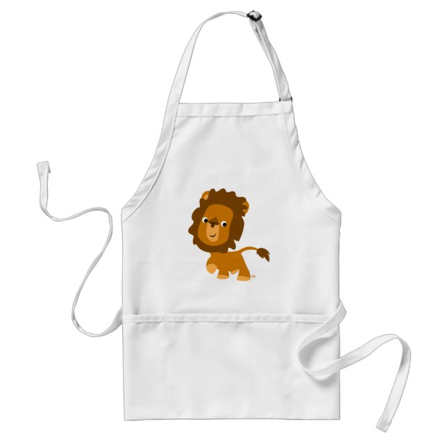 Delantal Cute Personalizado Contenido Leon Apron (Frente)