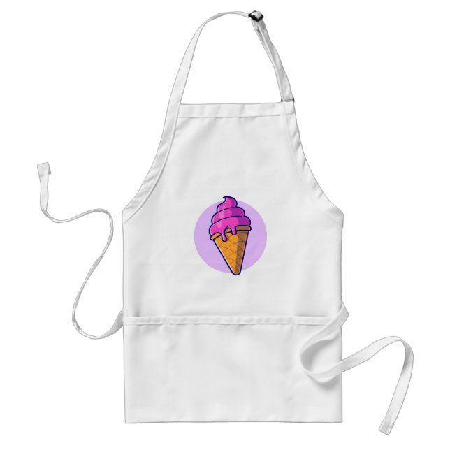 Delantal Cute Personalizado Ice Cream Cone (Frente)