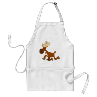 Delantal Cute Personalizado Merry Moose Apron