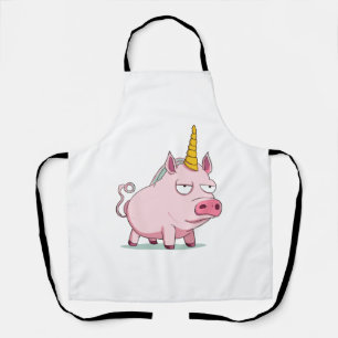 Delantal Cute pig cerdo unicorn