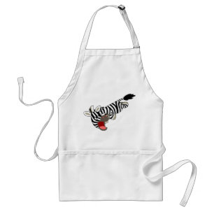 Delantal Cute Prankish Personalizado Zebra Apron
