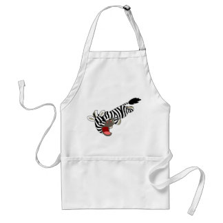 Delantal Cute Prankish Personalizado Zebra Apron