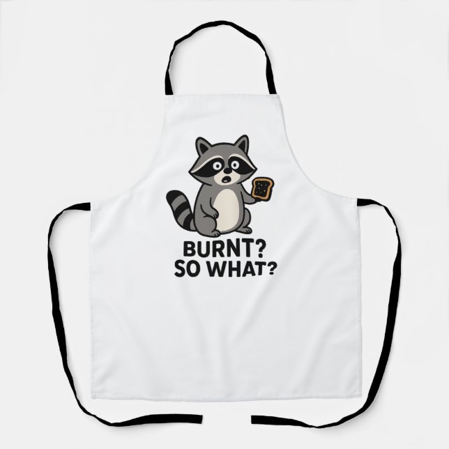 Delantal Cute Raccoon Cooking Apron – Funny Animal  (Anverso)